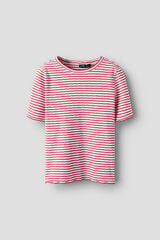 Lmtd T-shirt de manga curta em malha &agrave;s riscas rosa