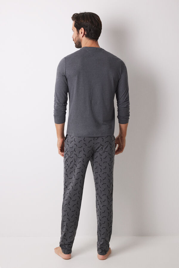 Women'secret Pijama largo hombre 100% algod&oacute;n Batman gris