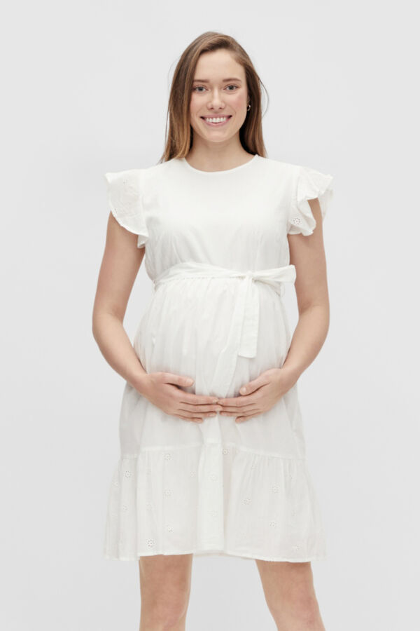 Womensecret Vestido curto de algodão maternity branco
