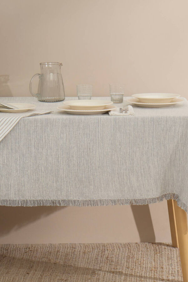 Textura FOULARD TEJIDO RAYAS gris