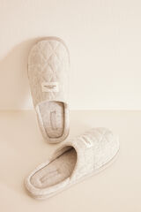 Women'secret Chinelos de quarto acolchoados cinzentos cinzento