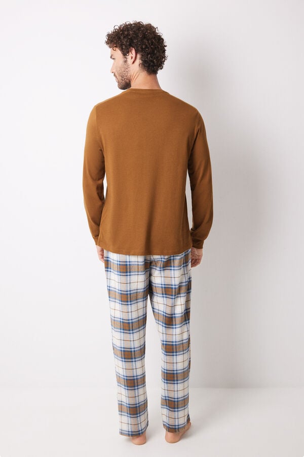 Women'secret Pijama largo hombre 100% algod&oacute;n "Moritz" amarillo