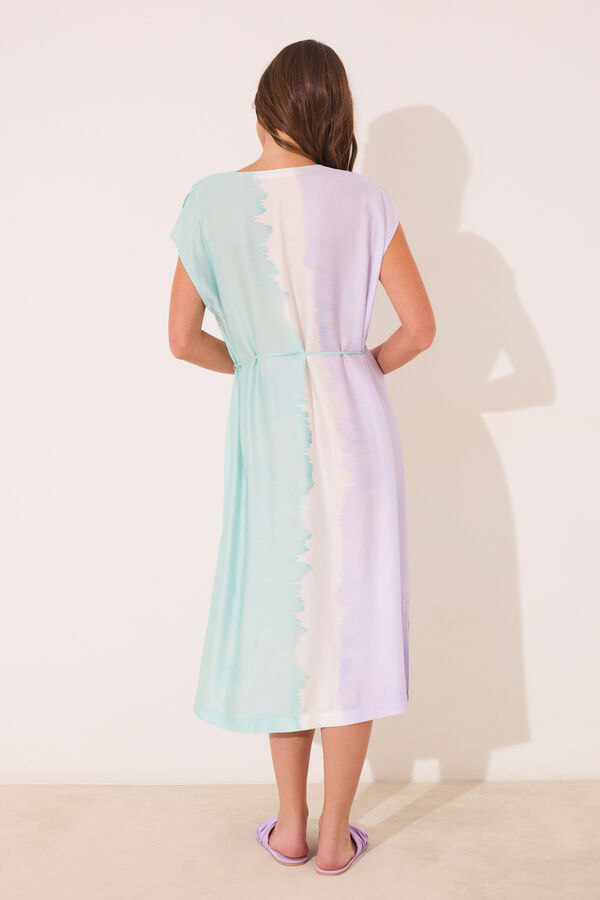 Women'secret Vestido largo tie-dye viscosa estampado