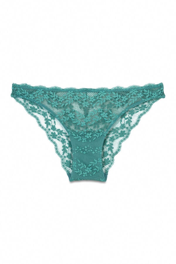 Women'secret Braga cl&aacute;sica encaje verde verde