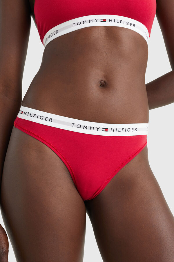 Tommy Jeans Tanga de renda Intrinsic vermelho