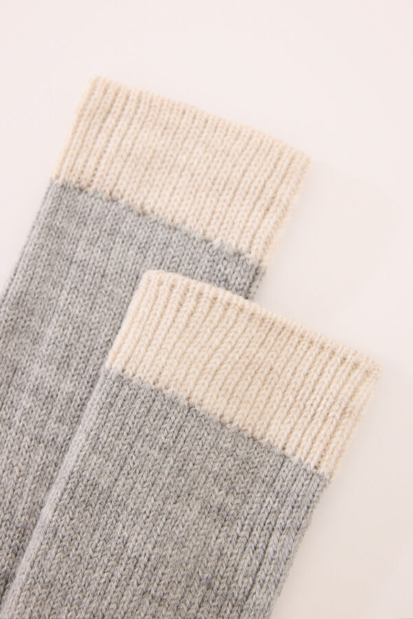 Women'secret Meias longas azuis b&aacute;sicos cinzento