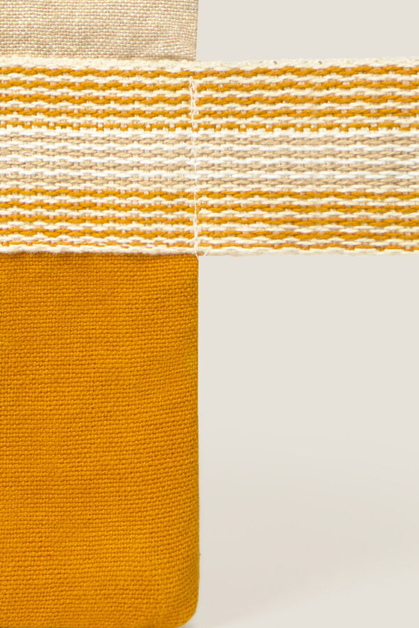 Textura Neceser de algodón bicolor estampado
