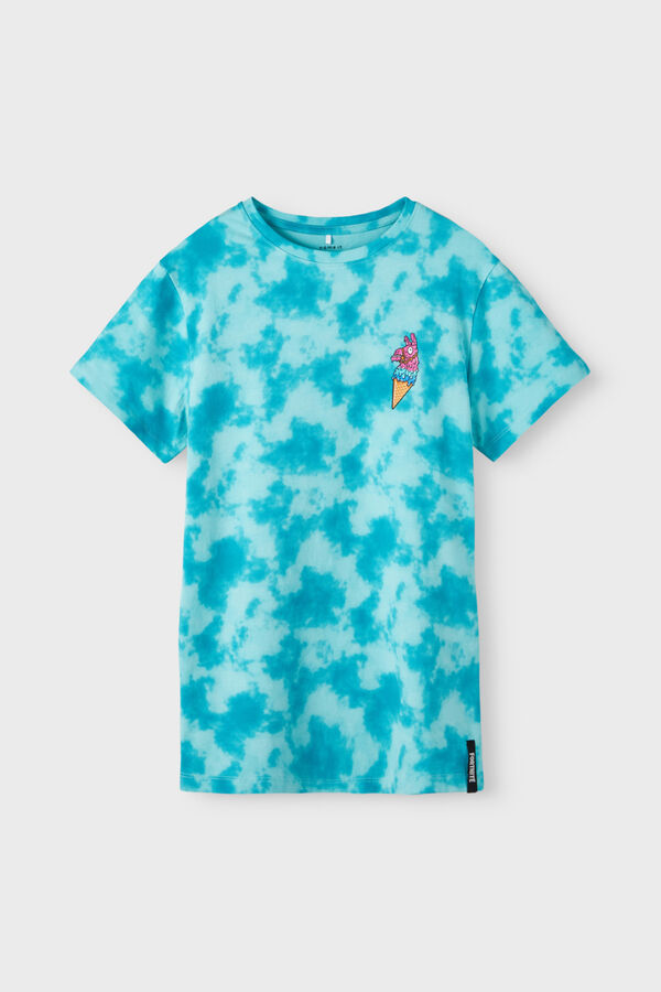 Womensecret T-shirt de menino FORTNITE de manga curta azul