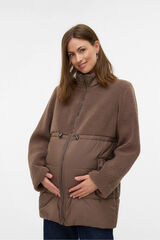 Mamalicious Chaqueta polar maternity marr&oacute;n