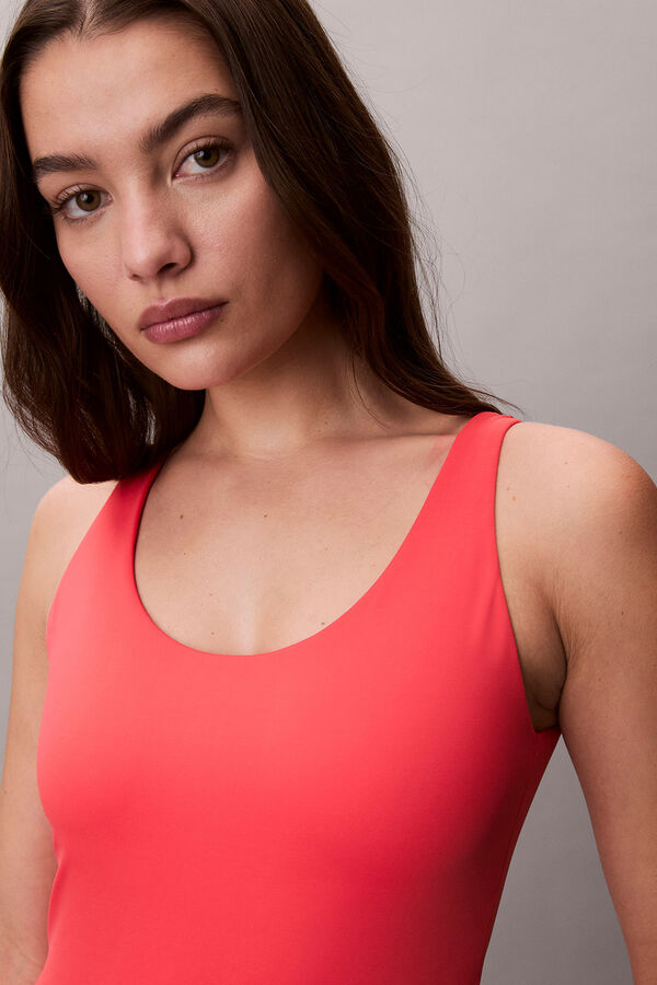 Calvin Klein Fato de banho decote costas estampado rosa