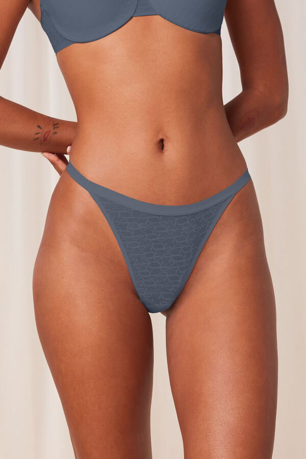 Triumph Tanga transparente Triumph Signature azul