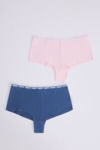 HI&BYE Pack de 2 cuecas boxer rosa e azul