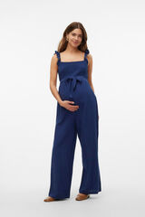 Mamalicious Mono de tirantes 7/8 maternity azul