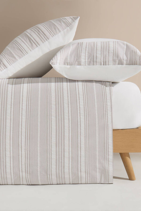 Textura Funda n&oacute;rdica seersucker algod&oacute;n percal. Cama 150-160cm. blanco