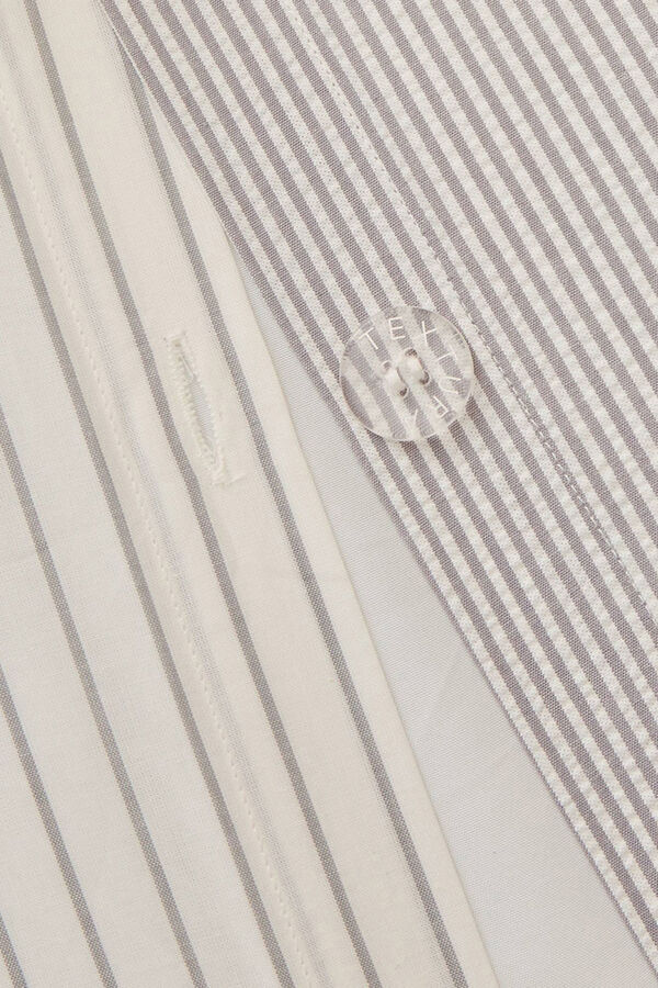 Textura Capa de edredom riscas revers&iacute;vel cinzento