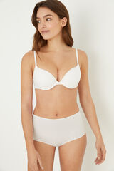 Women'secret Braga alta invisible microfibra blanco