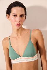 Penti Top de bikini triangular verde verde