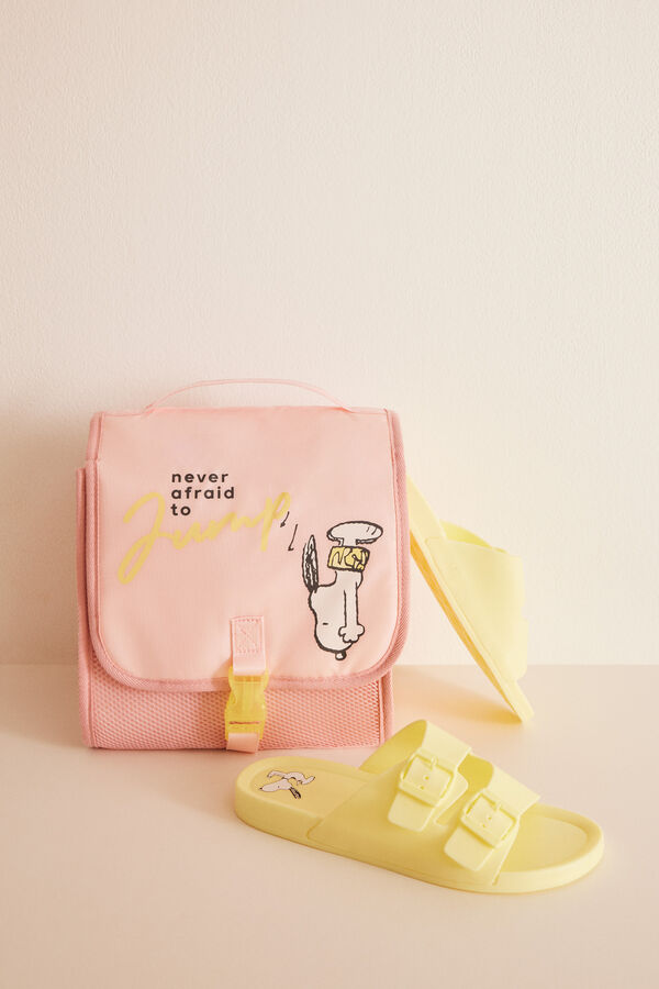 Women'secret Sand&aacute;lias injetadas amarelas Snoopy verde