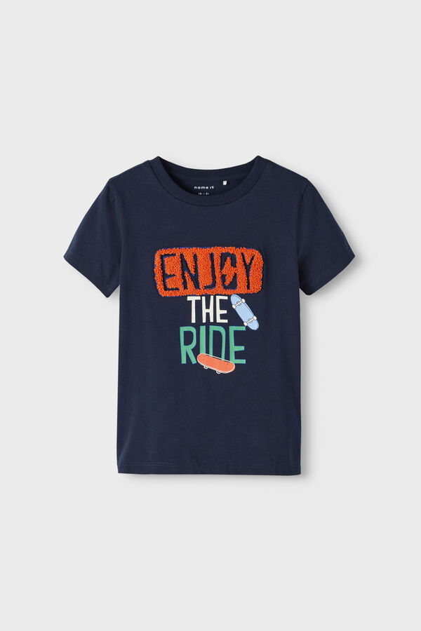 Womensecret Camiseta de niño con divertido print azul