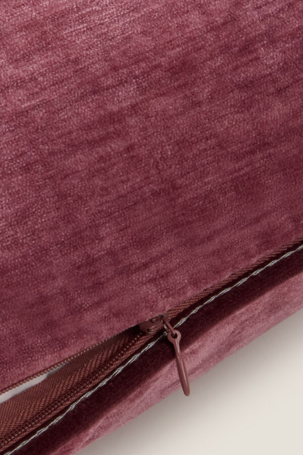 Textura Funda coj&iacute;n terciopelo burdeos