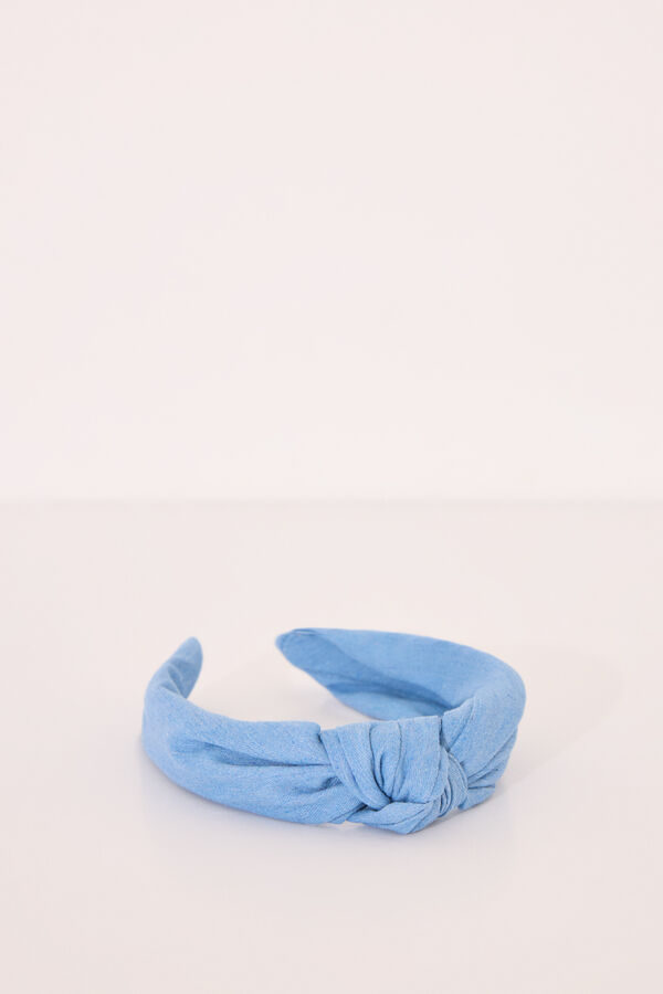 Women'secret Diadema pelo denim azul azul
