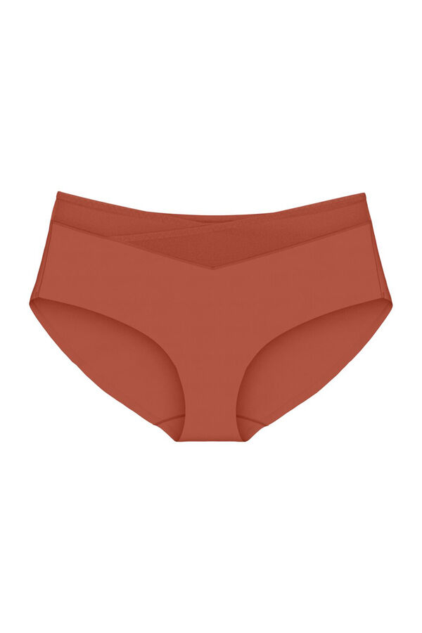 Triumph Calcinha maxi cintura alta com abertura nas pernas vermelho