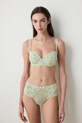 Penti Sujetador con aro encaje flores verde verde