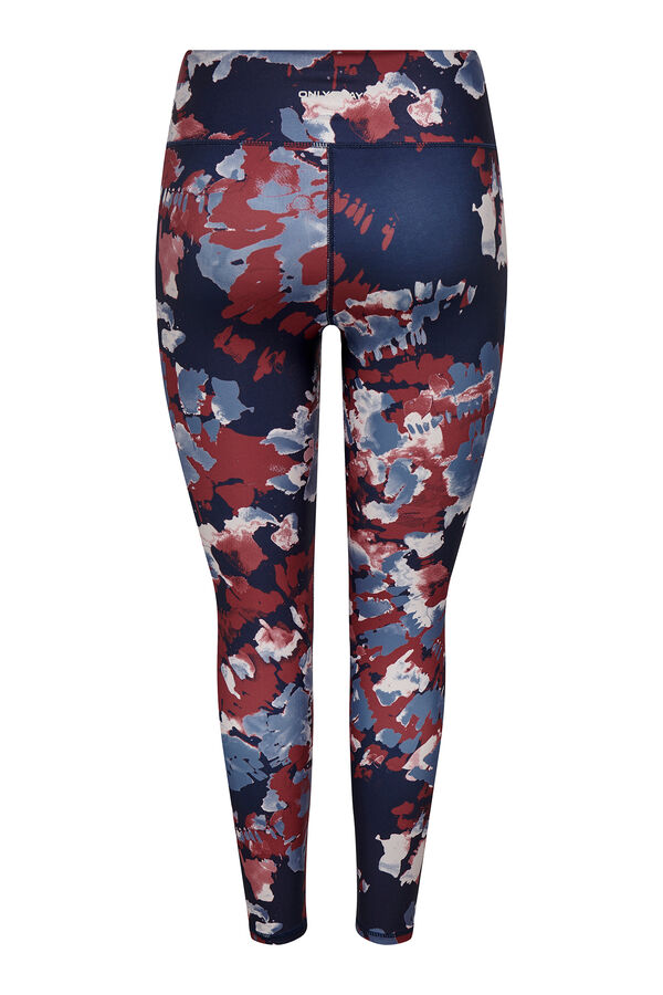 Only Play Leggings deportivos de dise&ntilde;o en azul marino, granate y blanco azul