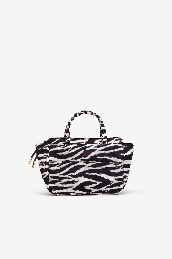 Vilanova Bolso Acolchado Estampado de Cebra beige