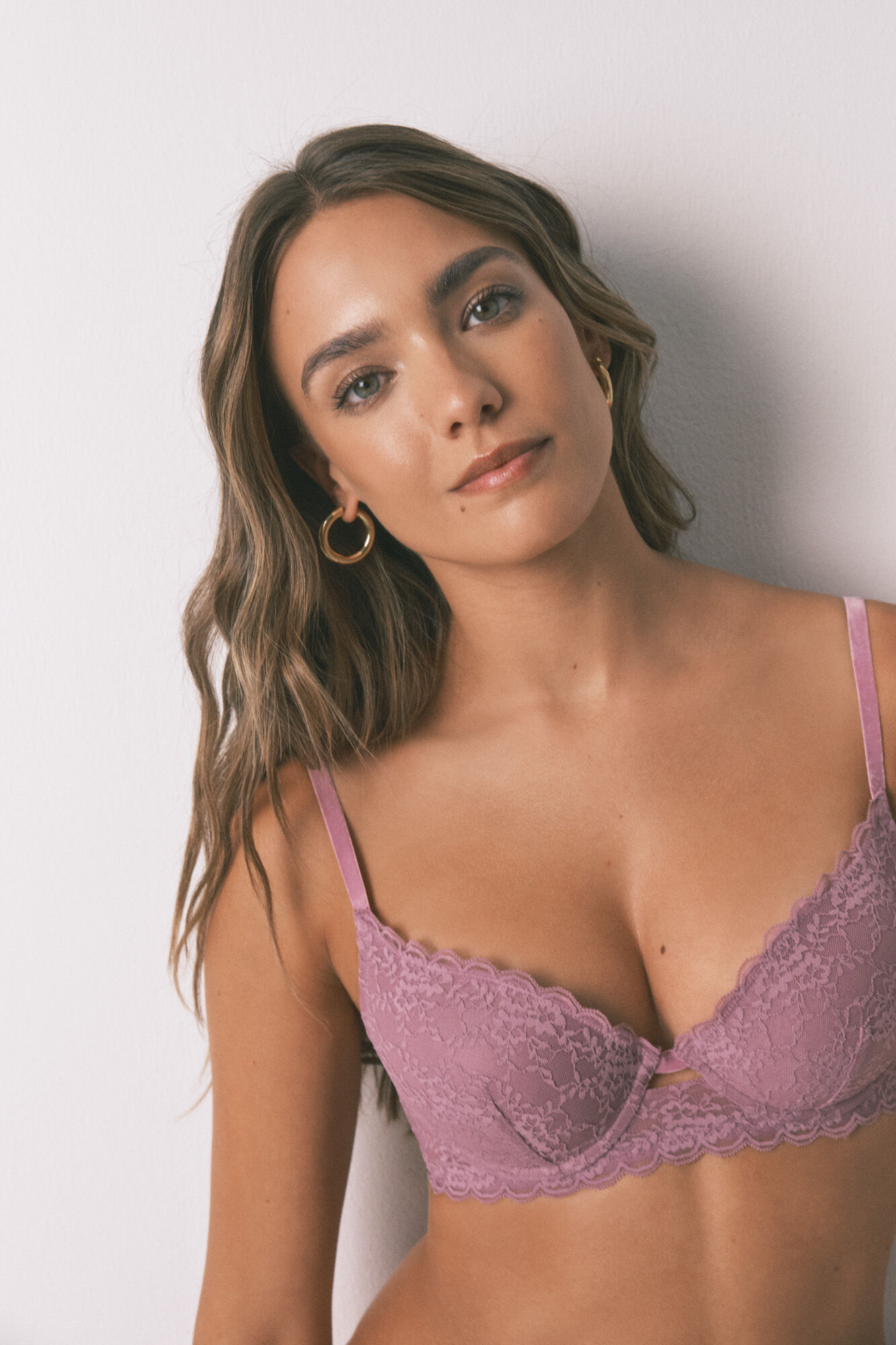 Women'secret Sujetador GORGEOUS push up encaje rosa
