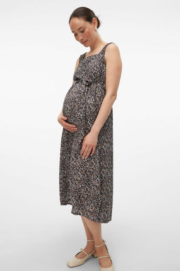 Mamalicious Vestido midi maternity de tirantes  negro