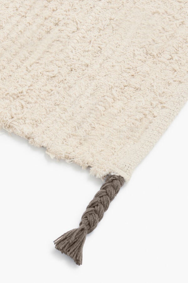 Calma House Alfombra de algod&oacute;n flameado Mayo beige