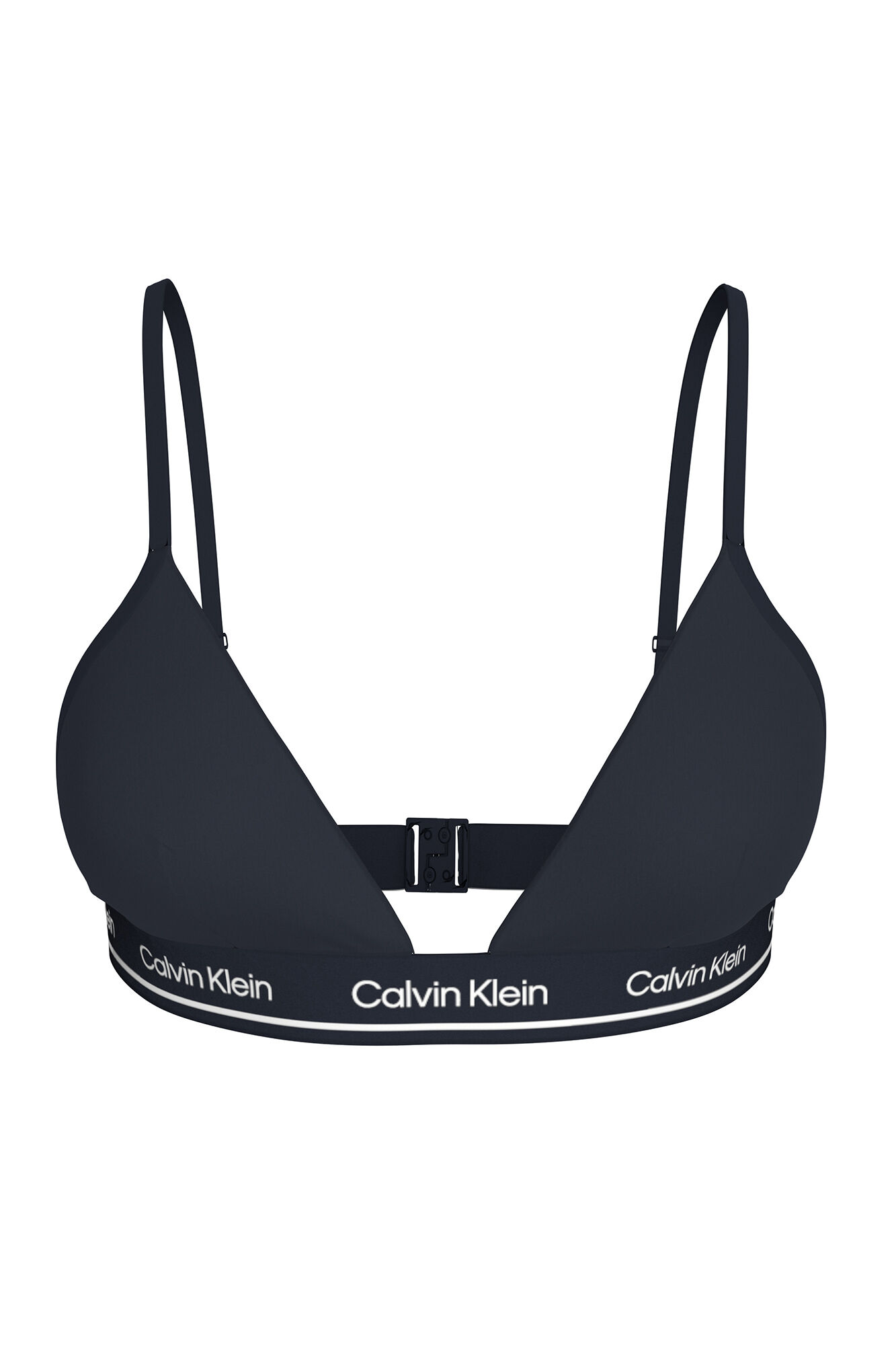 Calvin Klein Top de bikini triangular logo Calvin Klein azul