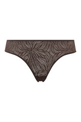 Calvin Klein Cuequinha Cl&aacute;ssica Sheer Marquisette Lace. castanho