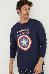 Womensecret Pijama algodón Capitán América azul