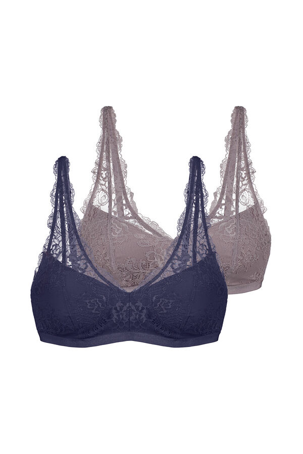 Dorina Sujetador tipo bralette de lencer&iacute;a azul