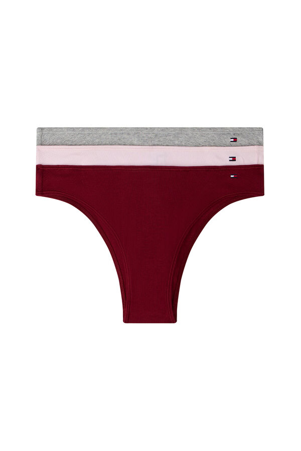 Tommy Jeans Pack de 3 bragas brasile&ntilde;as canal&eacute;  estampado