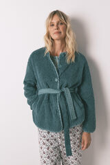 Women'secret Robe estilo t&uacute;nica de pelo verde verde
