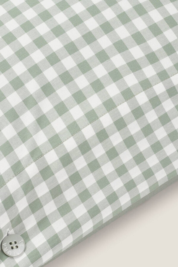 Textura Capa almofada quadrados vichy 45x160 cm. verde