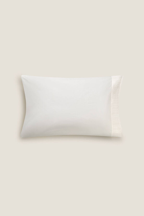 Textura Funda de almohada blanco