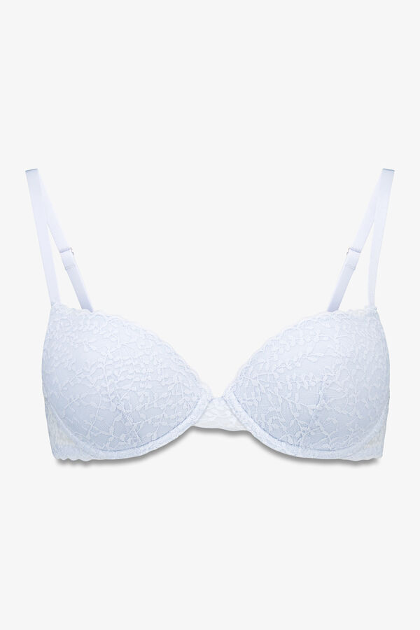 Women'secret BEAUTIFUL soutien com bojo e renda azul azul