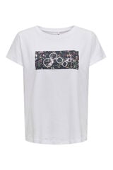 Only Play T-shirt de gola redonda branco