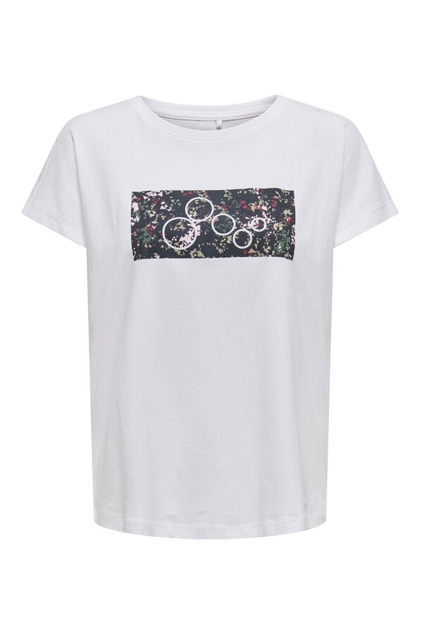 Only Play T-shirt de gola redonda branco
