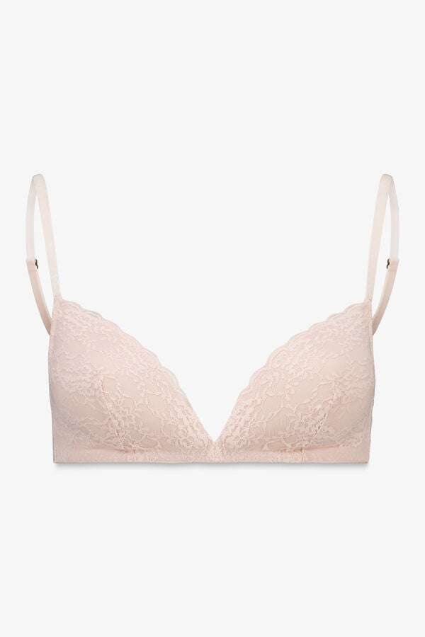 Women'secret LOVELY soutien triangular de renda rosa rosa