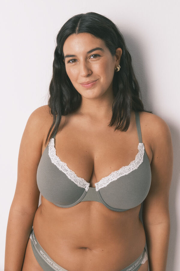 Women'secret BEAUTIFUL soutien cl&aacute;ssico de algod&atilde;o c&aacute;qui caqui