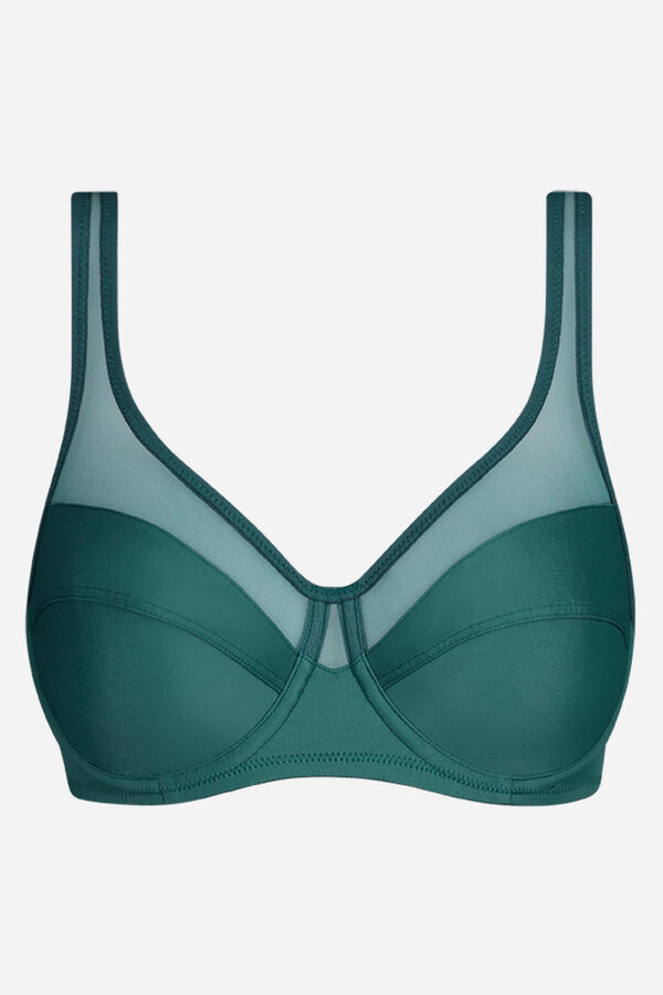 DIM Soutien com aro grande capacidade em tule verde