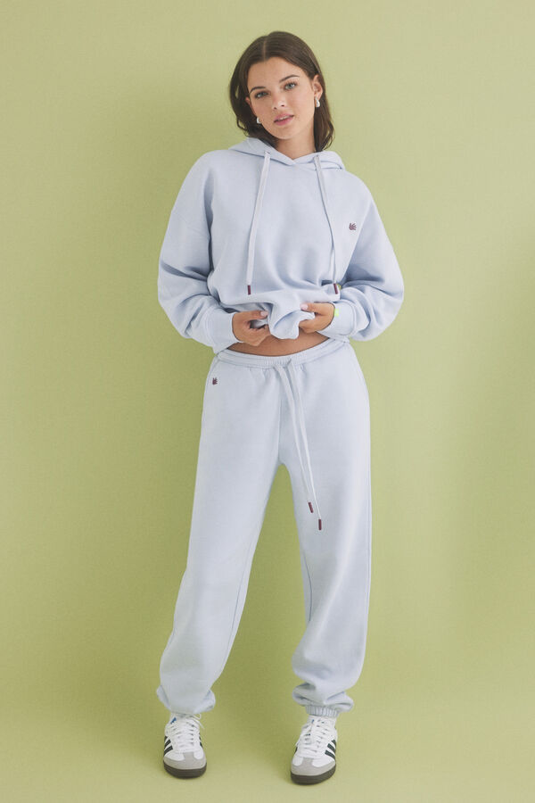 HI&BYE Pantal&oacute;n jogger felpa azul claro azul