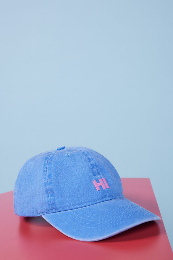 HI&BYE Gorra azul logo bordado verde