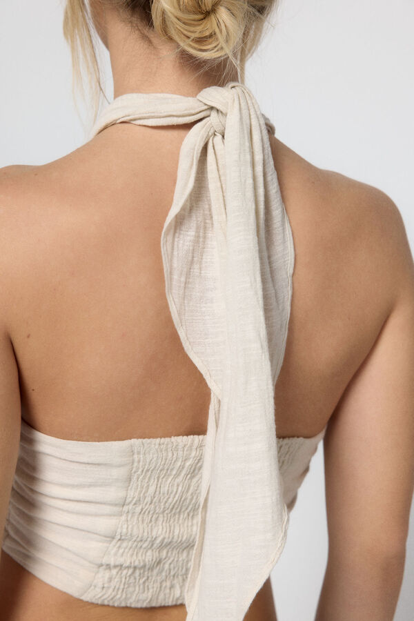 Pieces Top sin mangas nude