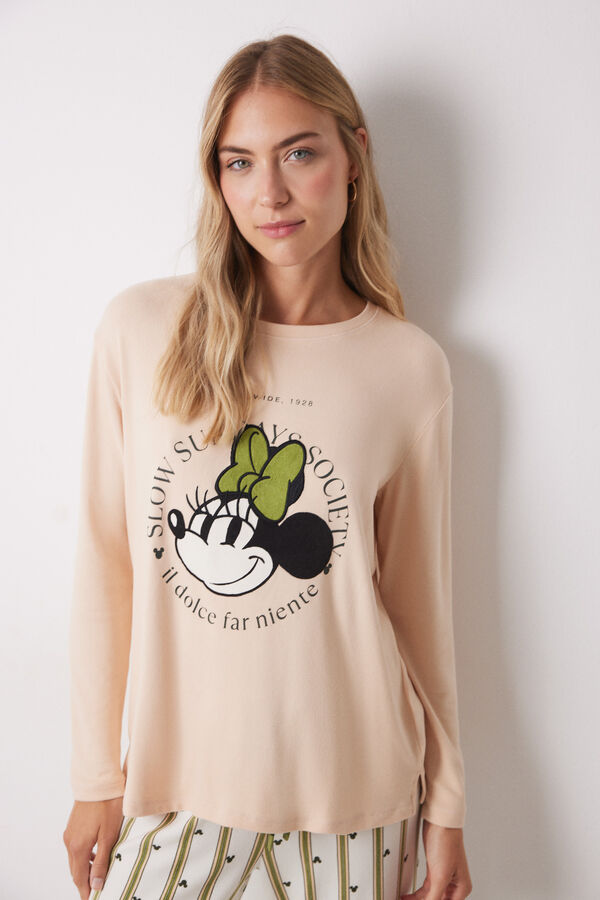 Women'secret Pijama manga comprida da Minnie rosa